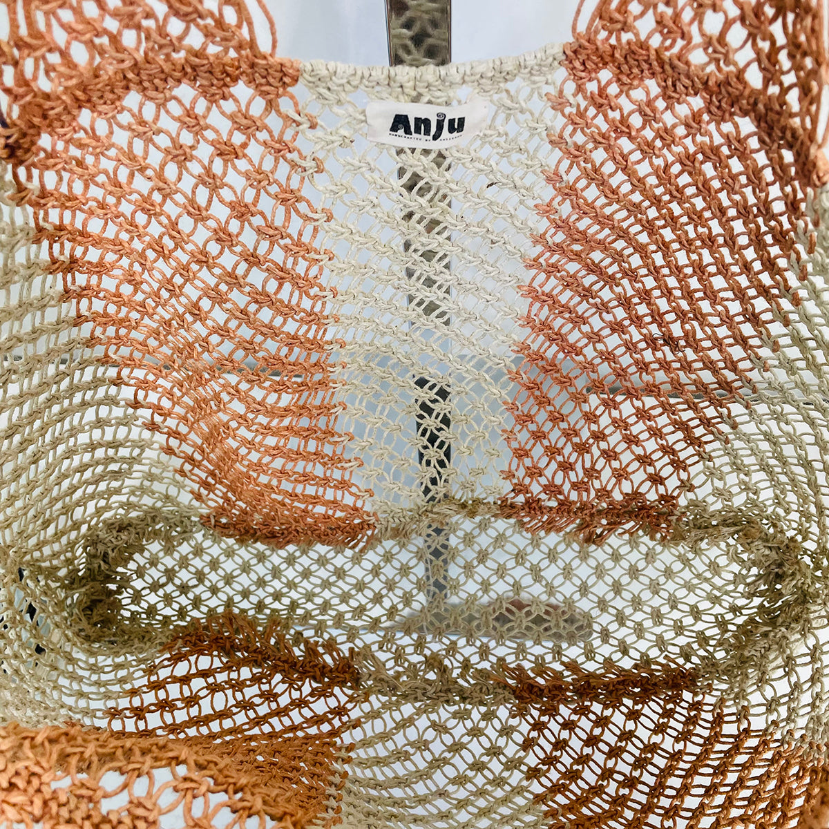 Ariel Woven Jute Striped Beach Bags - Coral