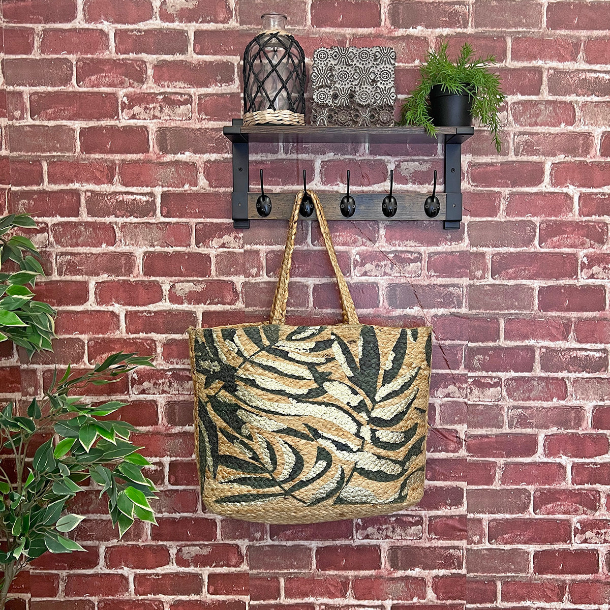 Capri Jute Bag with Tropical Prints