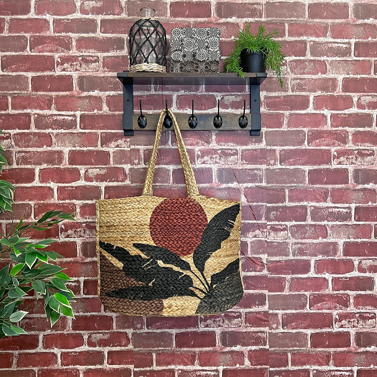 Capri Jute Bag with Tropical Prints