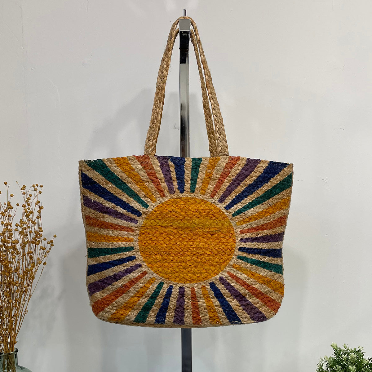Capri Jute Bag with Tropical Prints