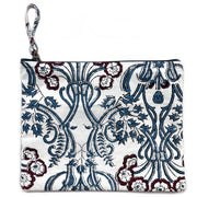 Block-Printed Canvas Zipper Pouch