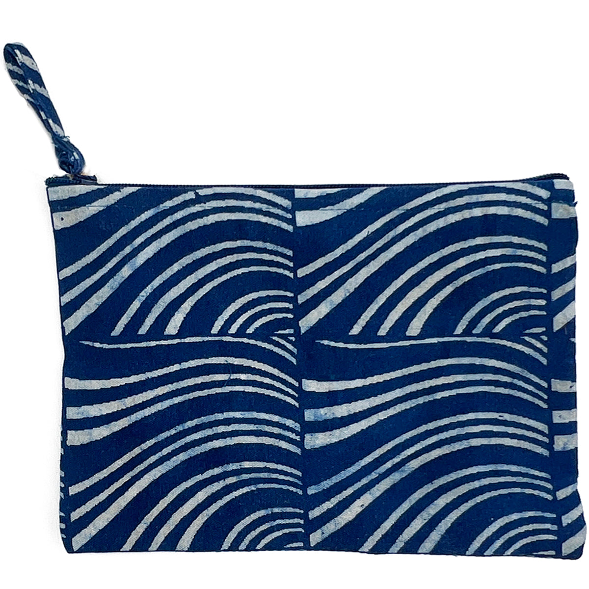 Block-Printed Canvas Zipper Pouch
