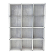 12 Compartment Wood Tray - White