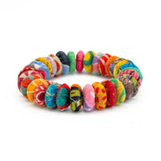 Aasha Kantha Oval Beaded Stretch Handcrafted Bracelet