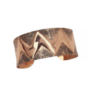 Handcrafted Zigzag Texture Copper Cuff