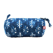 Indigo Palms Personal Accessory Bag - Block Printed Cotton