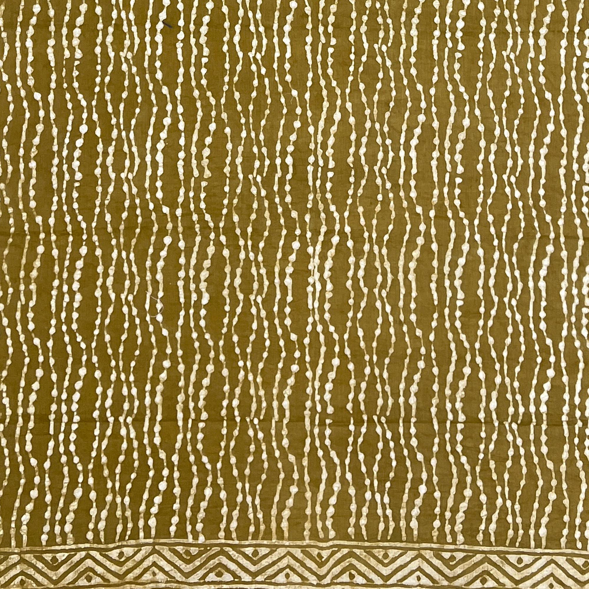 Handcrafted Cotton Sarong - Olive Rain