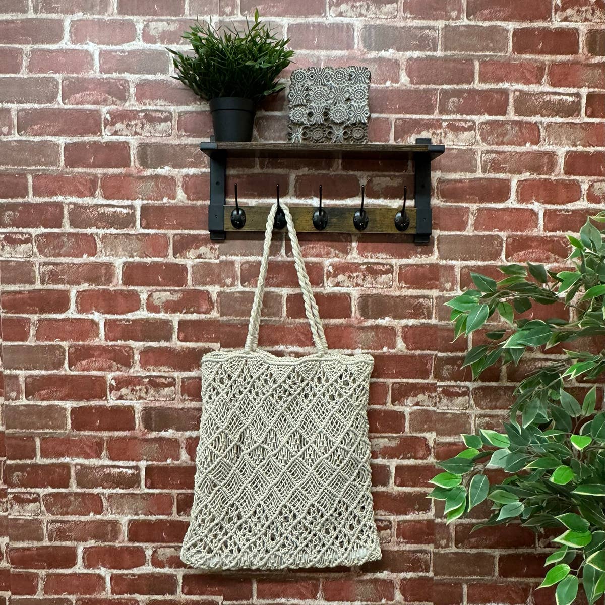 Shelby Bag - Woven White Macrame Bag