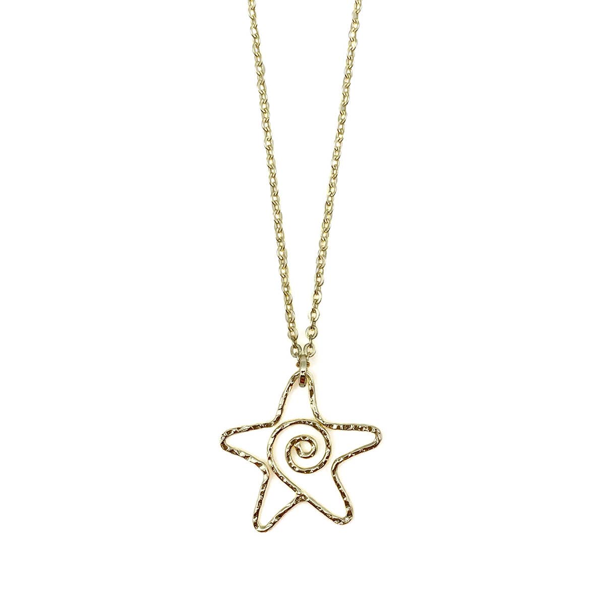 Gold Plated Necklace - Smaller Size Starfish