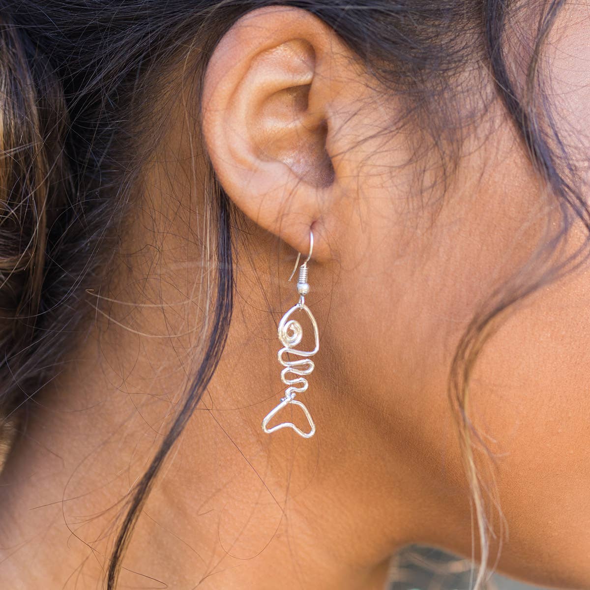 Silver Plated Earrings - Smaller Size Fish