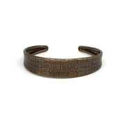 Banjara Collection Etched Cuff Bracelet - Crocodile Print