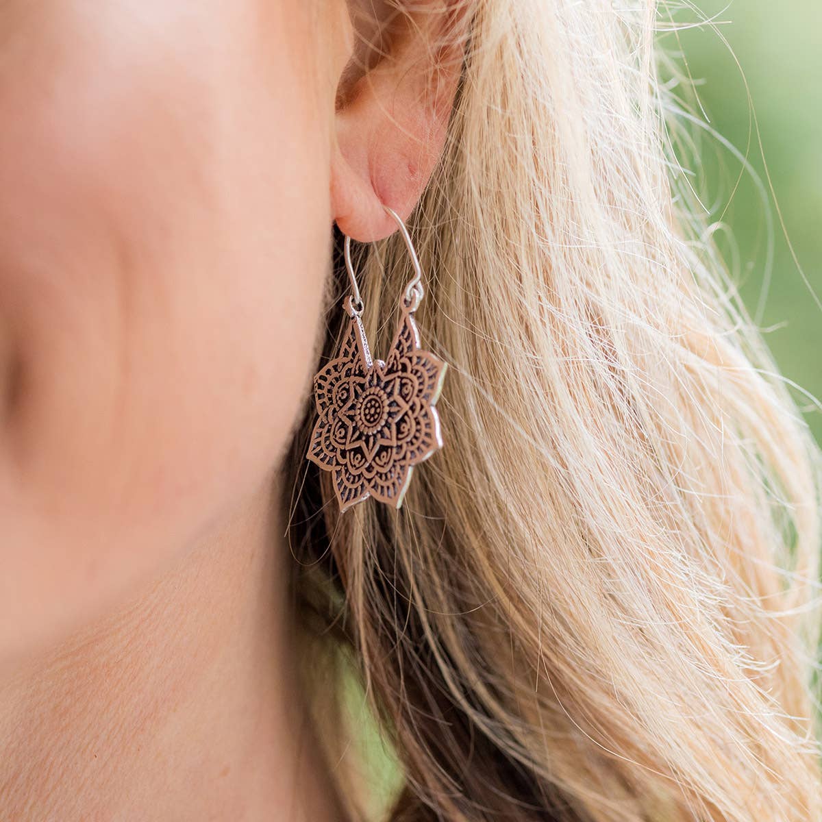 Tanvi Collection Earrings - Silver Filigree Flowers
