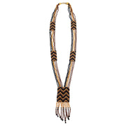 Sachi Beaded Safari Necklace - Double Chevrons Pendant