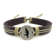 Pull Tie Leather Bracelet - Fox
