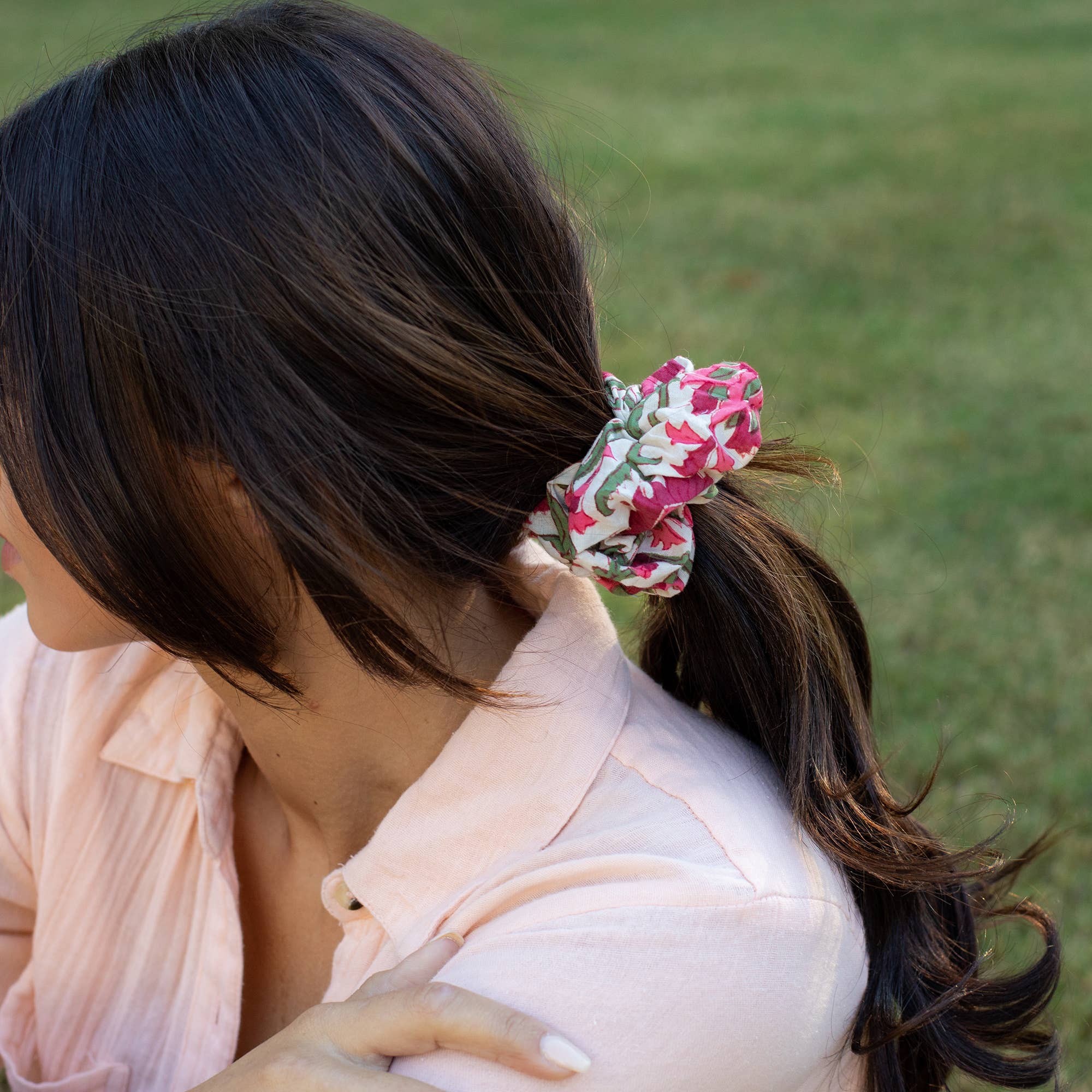 Block Printed Hair Accessories - Medium Scrunchies Prepack