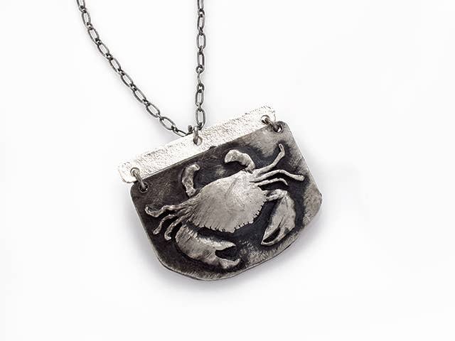 Pewter Necklace - Crab