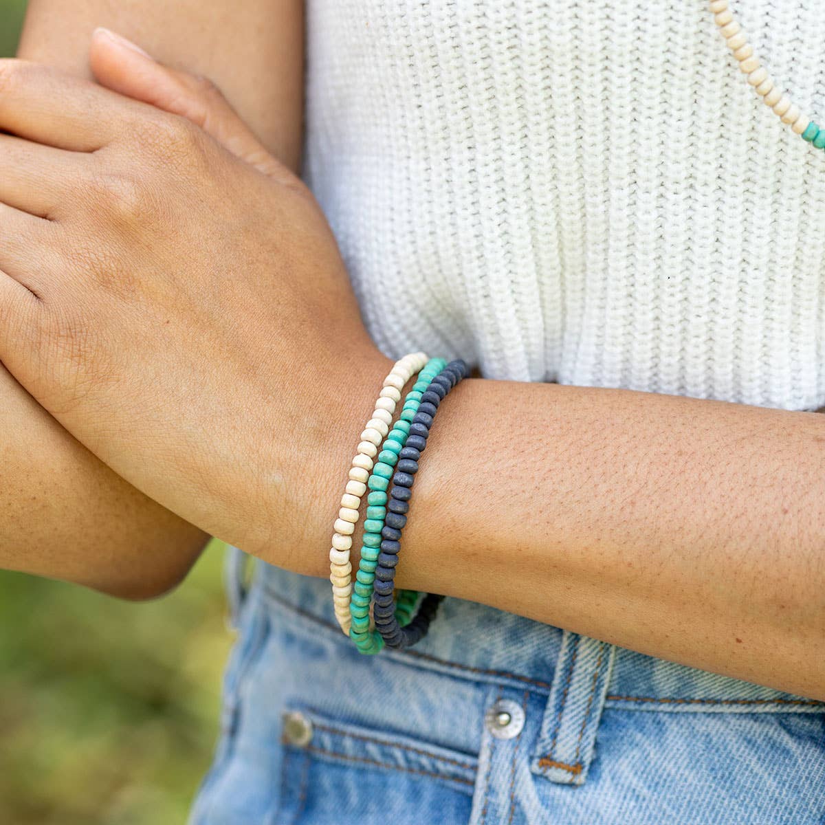 Prismatic Hues Stretch Bracelet Pre-Pack - With Display