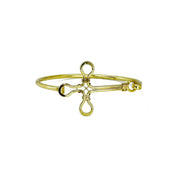 Handcrafted Gold Plated Cross Bracelet