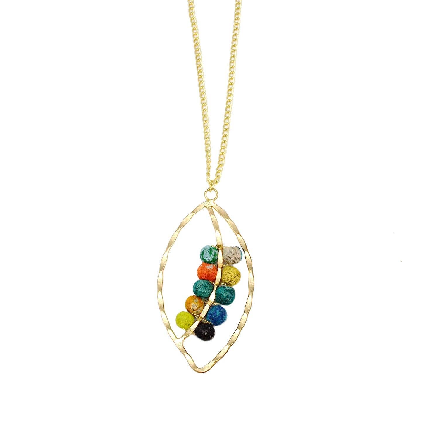 Aasha Leaf Pendant Necklace