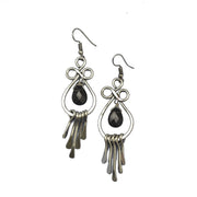 Banjara Fringe and Smoky Quartz Earrings
