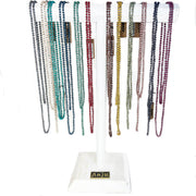 Handcrafted Long Wood Bead Necklace Prepack - 12 Count