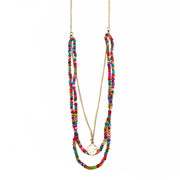 Aasha Three Layers with Coin Kantha Handcrafted Necklace