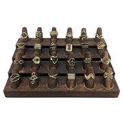Gold Plated Rings Prepack With Wooden Display - 24 Rings
