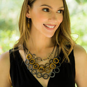 Omala Autumn Neutrals Collection Necklace - Open Circles