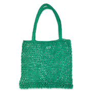 Maui Tote - Green Woven Cotton Market Bag