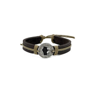 Pull Tie Leather Bracelet - Bison