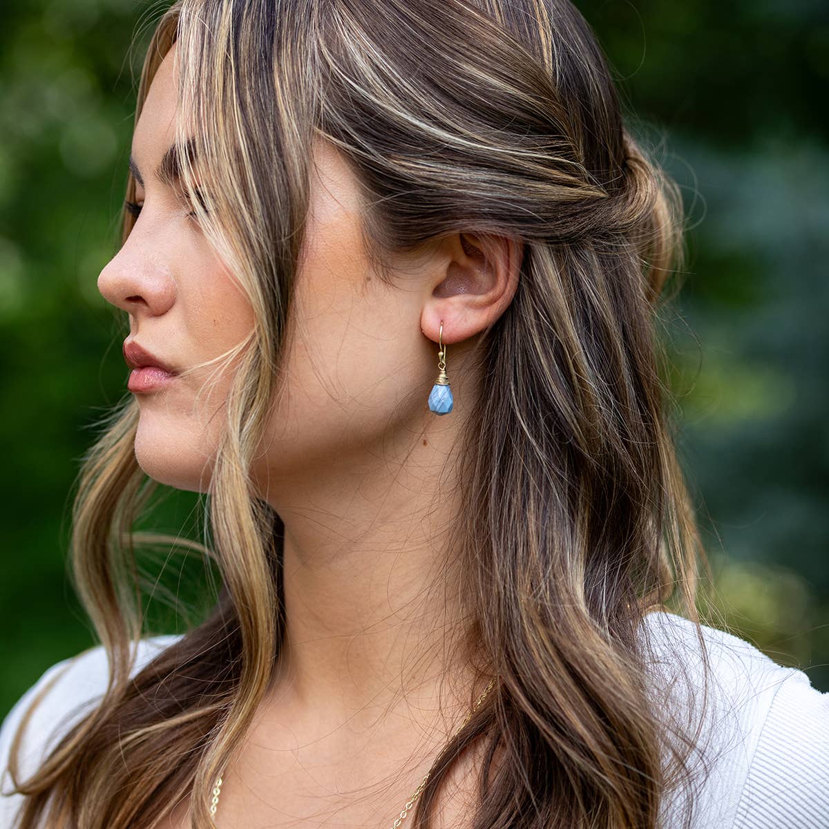 32 Tear-Drop Semi-Precious Stone Earrings Prepack & display