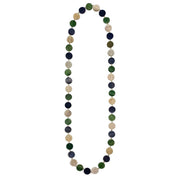Omala Misty Greens Collection Necklace - Long Round Beads