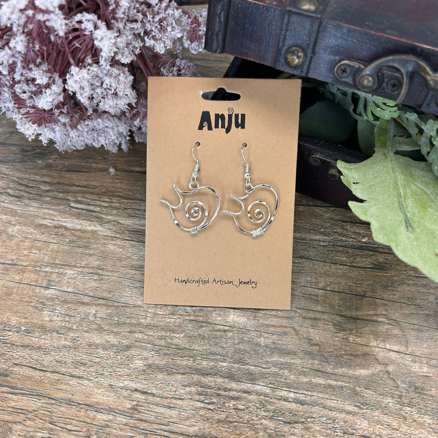 Silver Plated Earrings - Smaller Size Snail