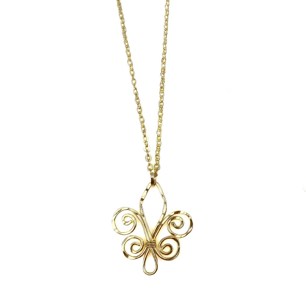 Gold Plated Necklace - Smaller Size Fleur-de-Lis