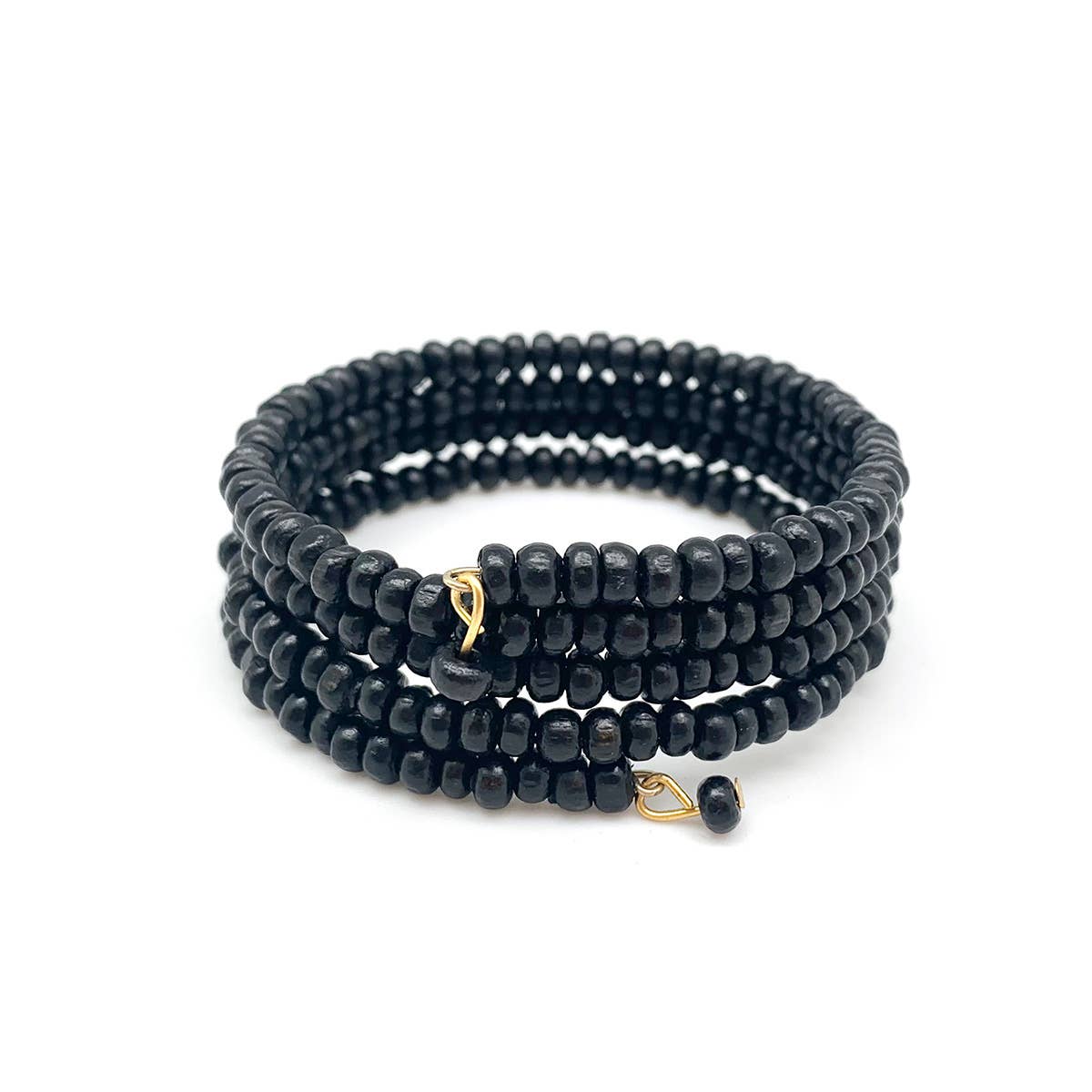 Sachi Chromatic Hues - Charcoal Coil Bracelet