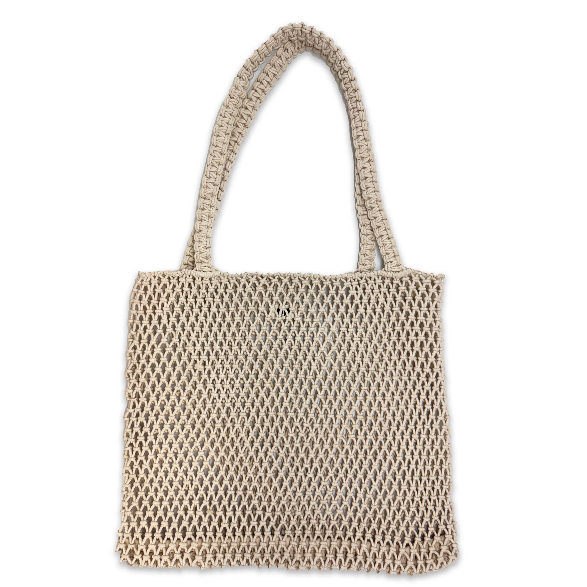 Maui Tote - White Woven Cotton Market Bag