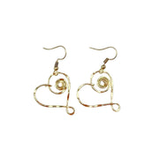 Gold Plated Earrings - Smaller Size Heart