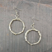 Silver Plated Earrings - Serenity Ring