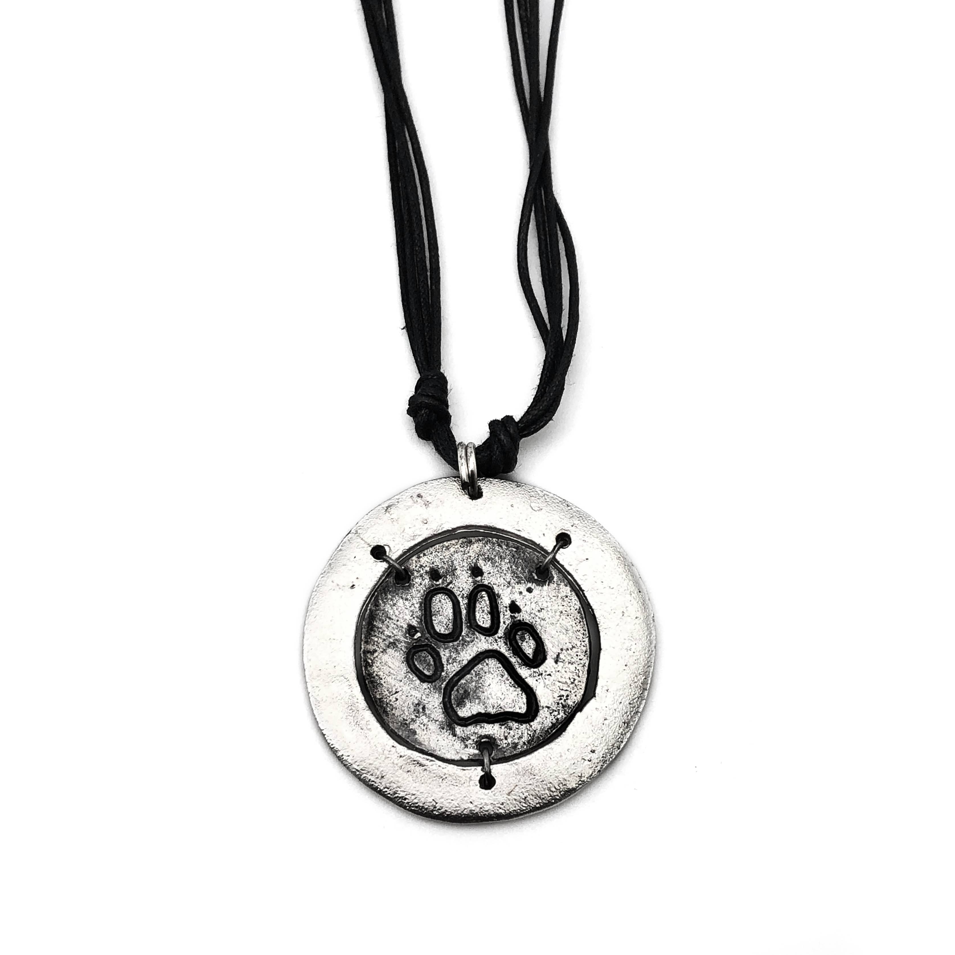 Pewter Necklace - Paw Print