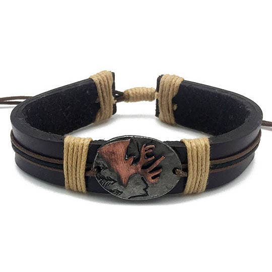 Pull Tie Leather Bracelet - Into the Wild