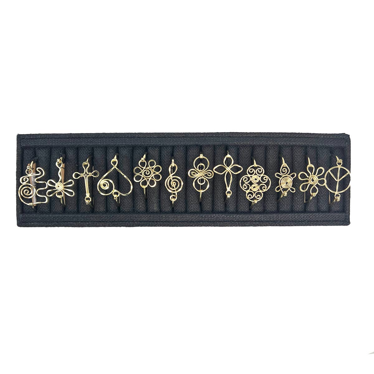 Gold Plated Wire Bangle Prepack with Display