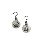 Pewter Earrings - Mama Text with Bear Claw