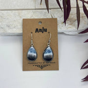 Handcrafted Kashi Semiprecious Stone Earrings - Blue Opal