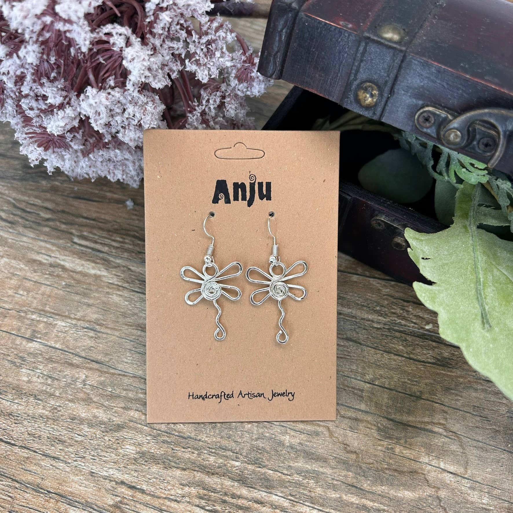 Silver Plated Earrings - Smaller Size Dragonfly