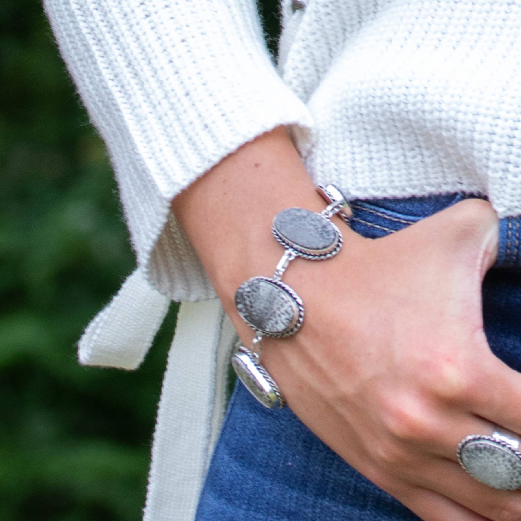 Kashi Semiprecious Stone Link Bracelets Prepack (w Display)