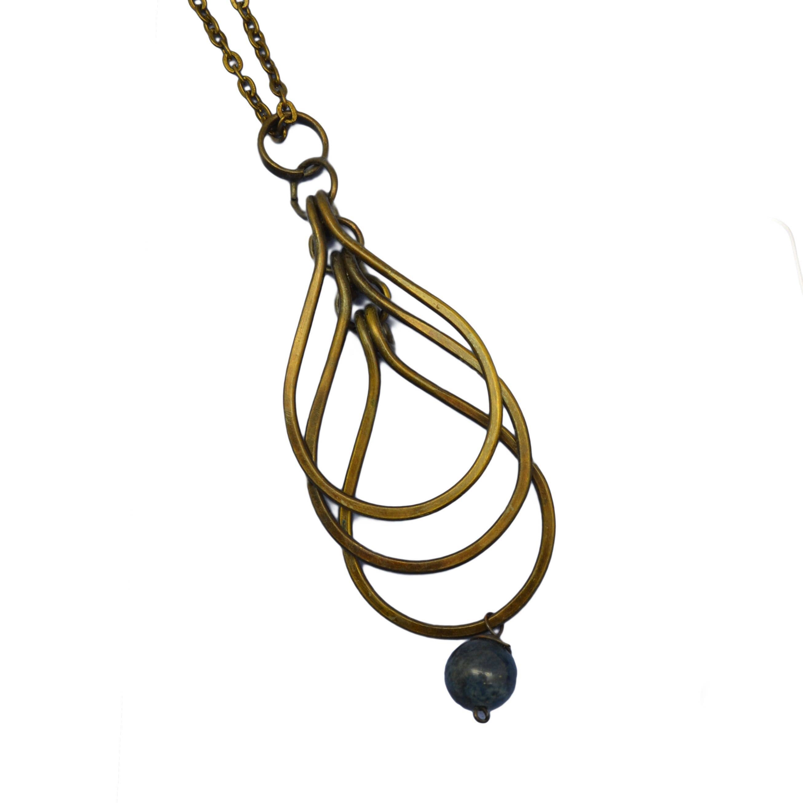 Banjara Layered Teardrops Lapis Necklace