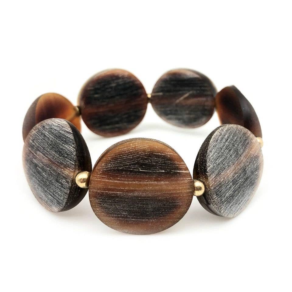 Omala Circle Beads Elastic Bracelet
