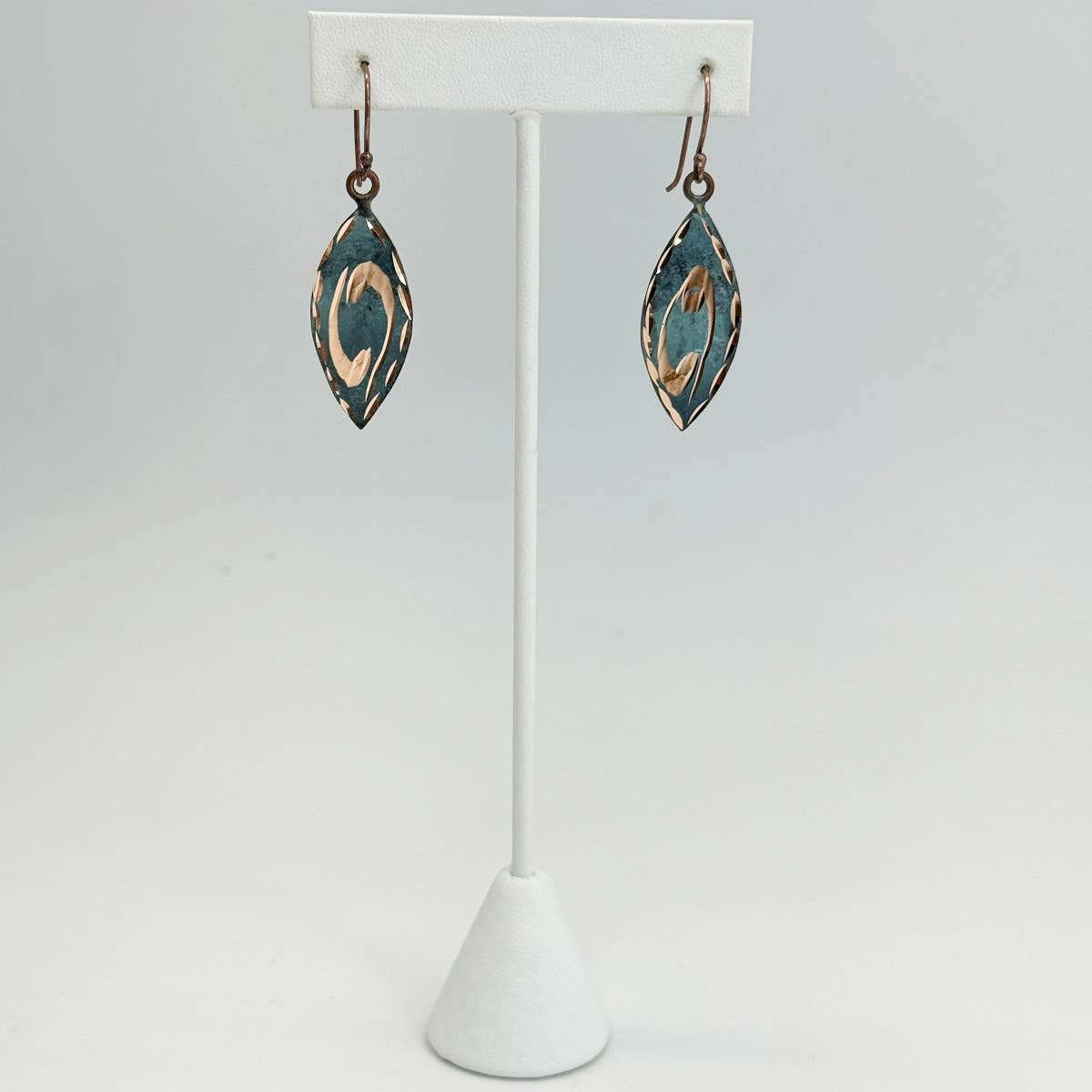 Patina Spiral of Spruce Earrings