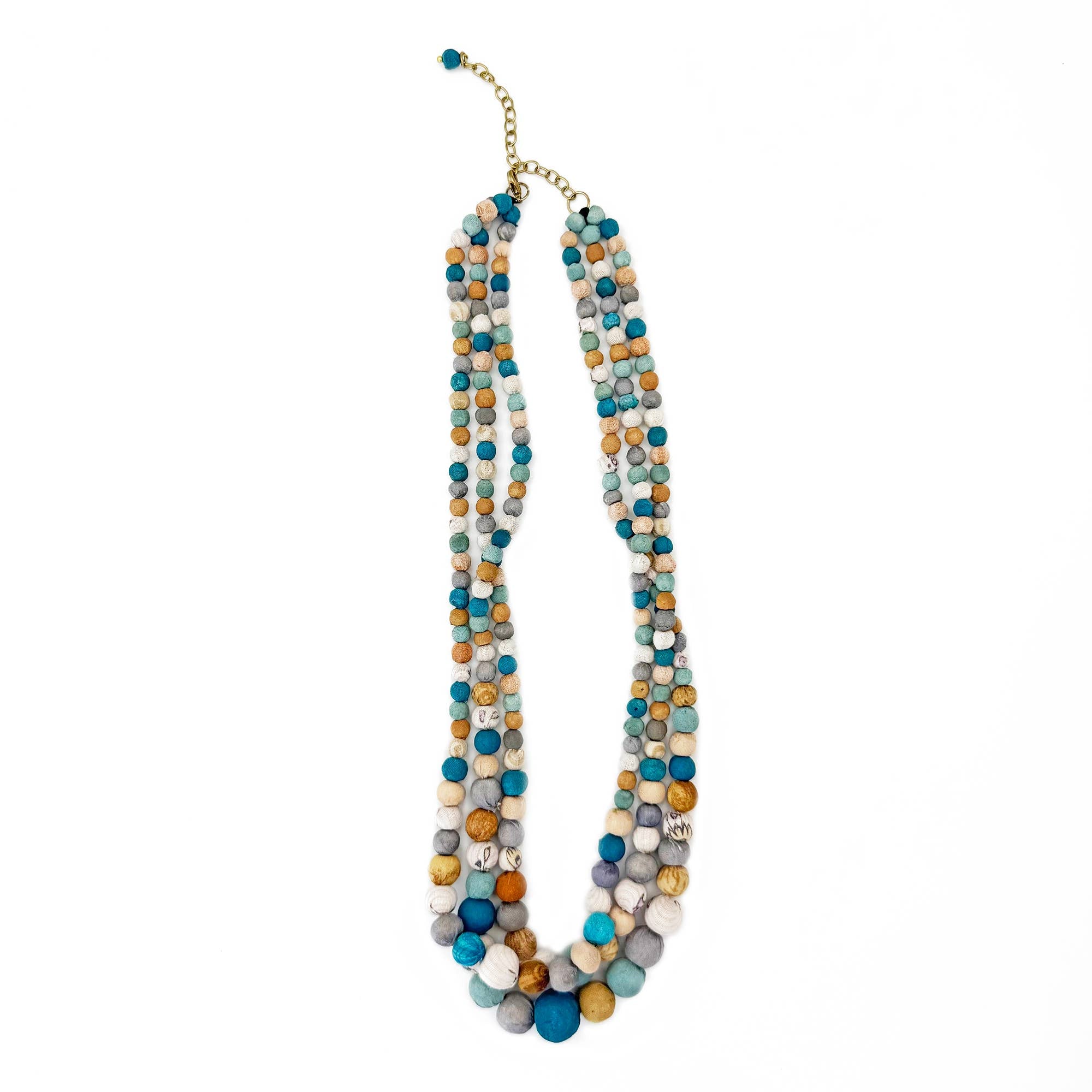 Aasha Monochrome Kantha Handcrafted Stranded Necklace
