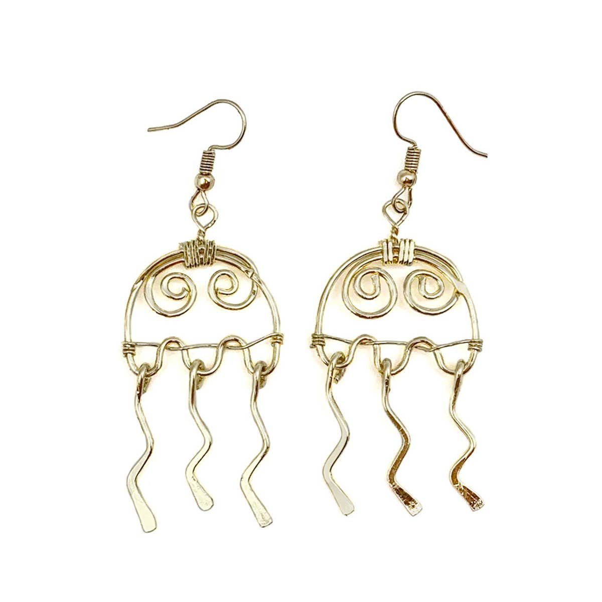 Gold Plated Earrings - Smaller Size Jellyfish